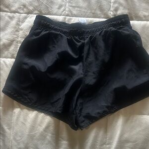 Athletic Works Black and White Lined Workout Shorts